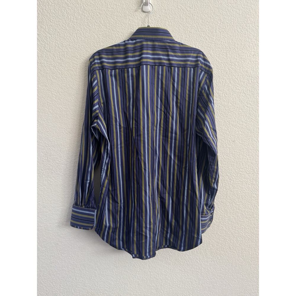 2 Robert Graham Men's Multi-Color Striped Flip Cuff Shirts Size Large. - Picture 4 of 14
